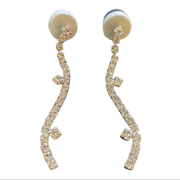 Unknown Jewelry - Swirl Faux Diamond Dangle Party Wedding Earrings
